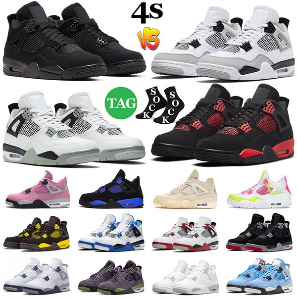 jumpman 4 men basketball shoes women 4s red thunder military black cat cactus jack midnight navy university blue mens trainers outdoor